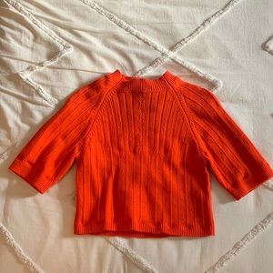 Free People Orange women's size large sweater